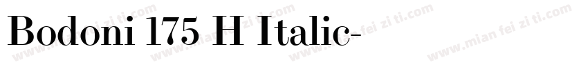 Bodoni 175 H Italic字体转换